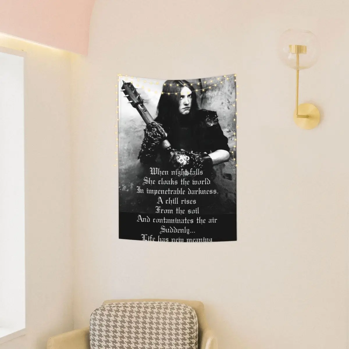 Death Metal Burzum Black Mayhem гобелен хиппи полиэстер настенный декор занавес