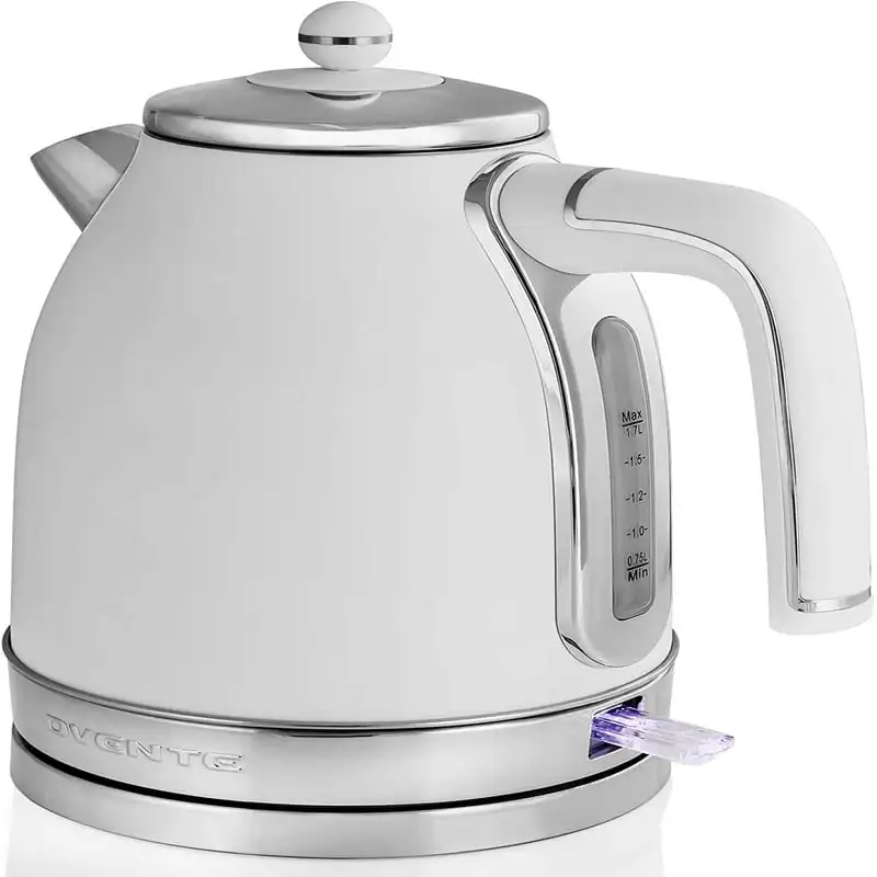 

Steel Hot Water Kettle 1.7 Liter Victoria Collection, 1500 Watt Power Tea Maker Boiler with Auto Shut-Off Boil Dry Protection Re
