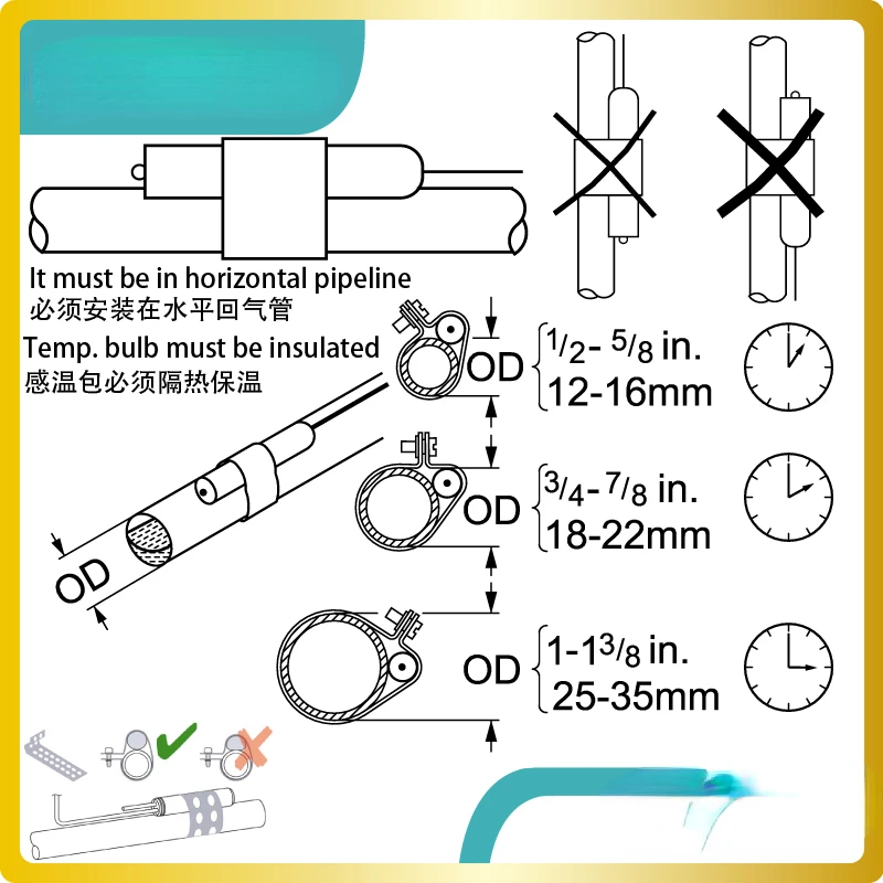 10HP R404 тепловой расширительный клапан (TEV) поддерживает испаритель полностью