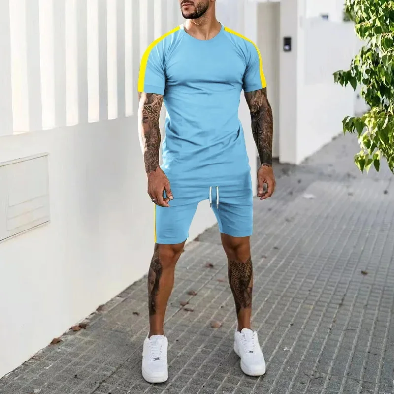 

Popular Hawaiian Set Men's Print Set Short Sleeve Summer Leisure Flower T-shirt Beach Two Piece Set 2023 New Fashion Men's Set