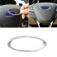 car abs chrome car steering wheel decoration ring trim sticker for ford ecosport kuga escape focus mondeo