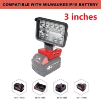 car led work light flashlight electric torch spotlight for milwaukee m18 14 4v 18v li ion battery makita de walt max xr 1220w