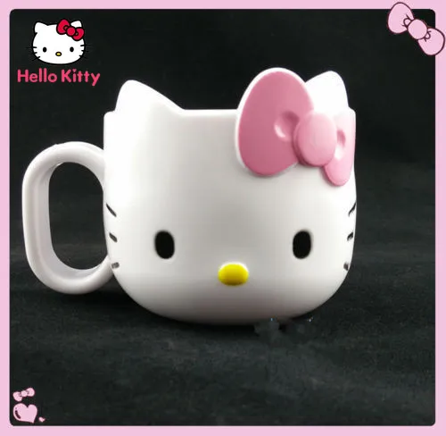 

Hello Kitty Cartoon Mug Mouth Cup Milk Cup Handle Toothbrush Cup Tumbler Rinse Cup