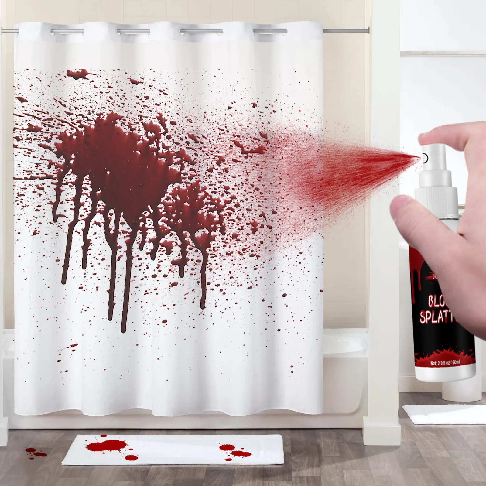 Набор для создания ложных ран и эффектов крови на Хэллоуин - восковая макияжная паста, специальные краски для кожи, имитирующие ссадины, паста для рубцов и сгустившейся крови, распыляемое тело сплэш.