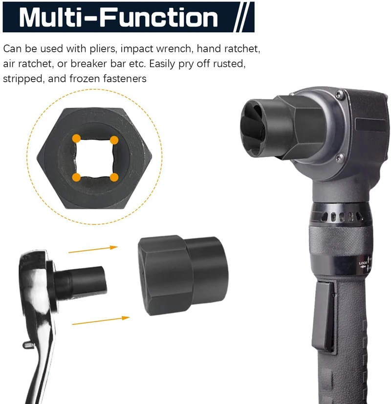 Набор инструментов для удаления ударных болтов и гаек набор нескольких размеров