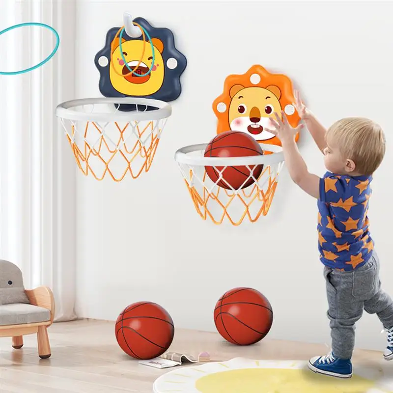 

Plastic Mini Basketball Hoop Kit Indoor Backboard Ball Inflatable Pump Toy Set For Kids Funny Game Fitness Exercise Home Sports