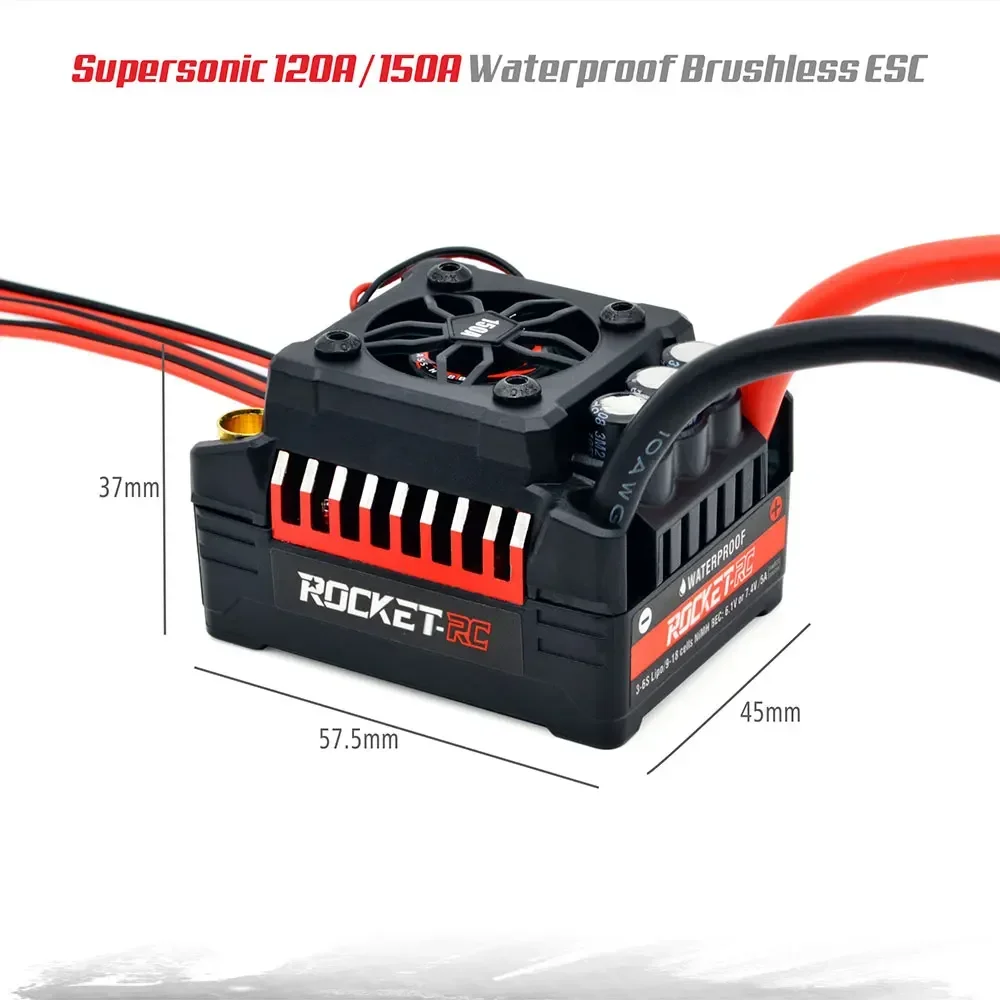 Rocket RC V2 Supersonic 50A 60A 80A 100A 120A 150A ESC Водонепроницаемый бесщеточный регулятор скорости