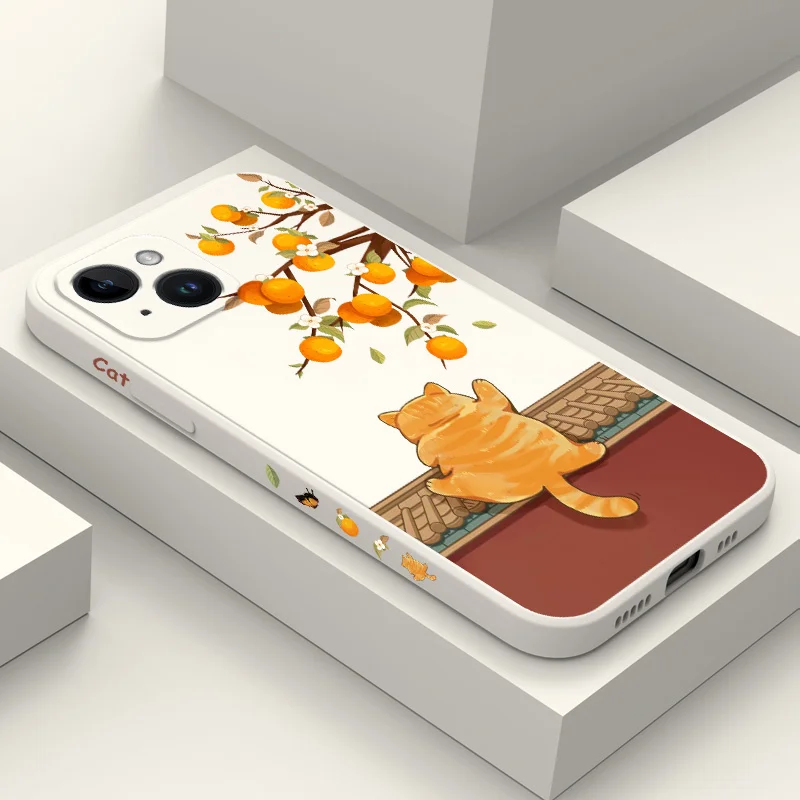 

Climbing Cats Phone Case For iPhone 14 13 12 11 Plus Pro Max Mini X XR XS SE2020 8 7 6 6S Plus Liquid Silicone Cover