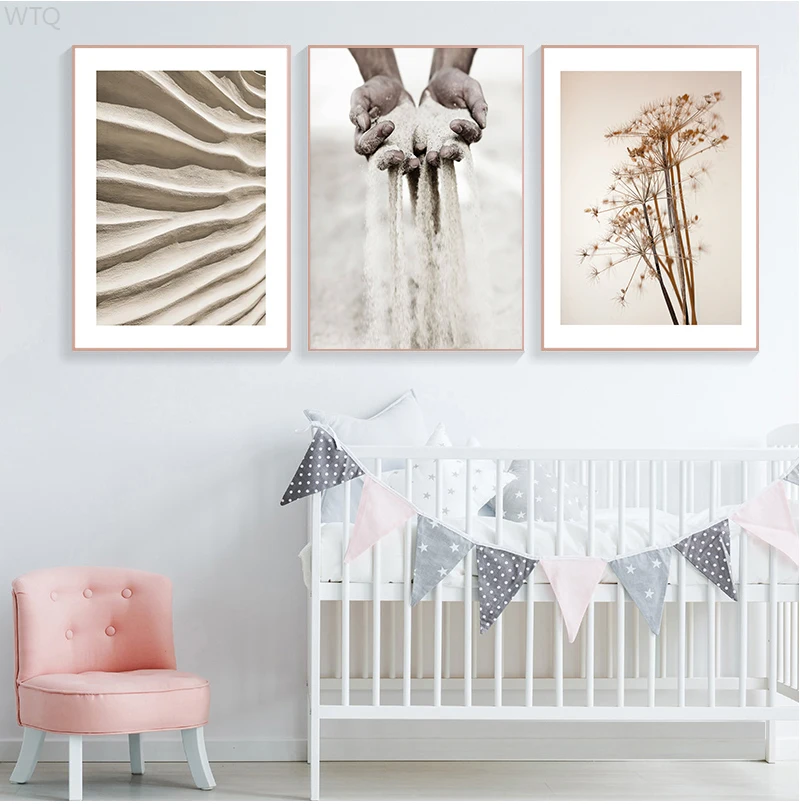 

Абстрактный песок пустыня осень цветок природный пейзаж скандинавский постер на холсте Печать настенная живопись пейзаж картина украшени...