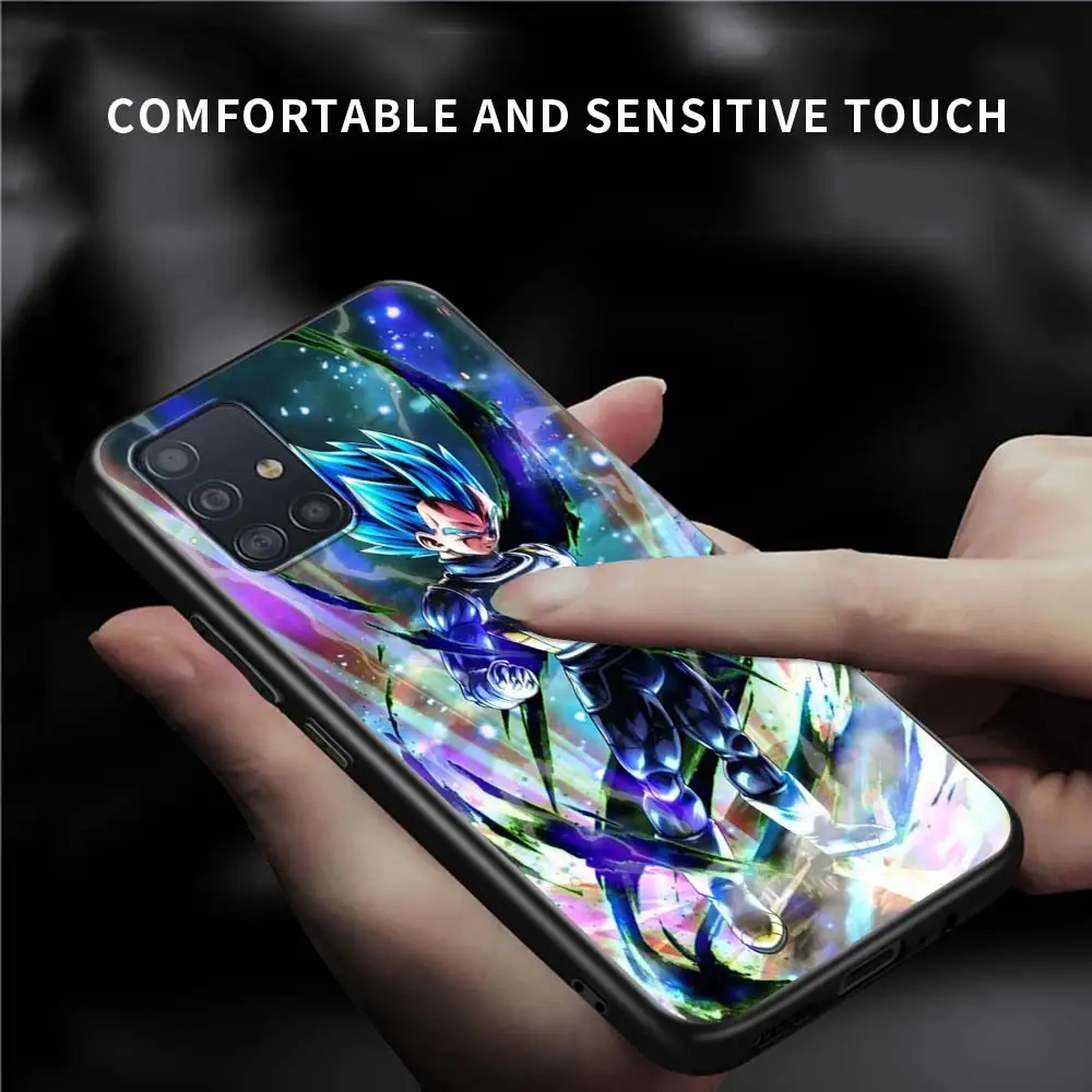 Чехол для Samsung Galaxy A51 A71 A21s A31 A12 A41 A11 A72 A52 A32 5G A01 A91 A21 Сон Гоку аниме черный чехол