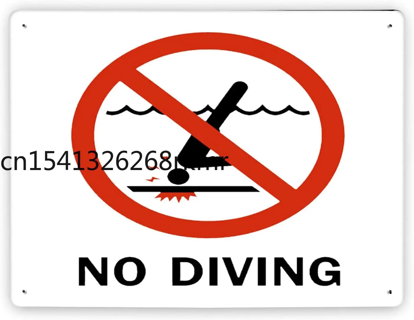 

Beware Danger Safety SignPool Marker No DivingWarning Metal Tin Sign 8x12 Inch