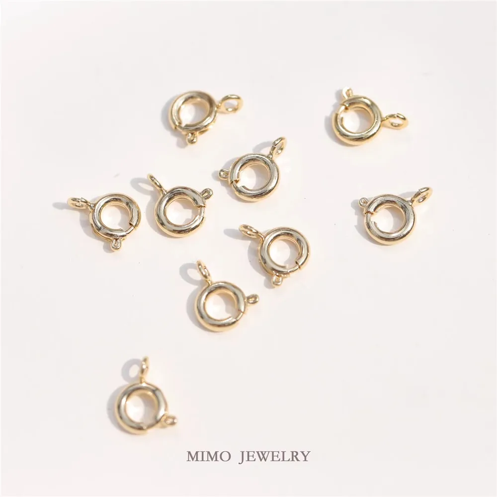 Медная позолоченная базовая универсальная пружинная пряжка QQ Пряжка Браслет