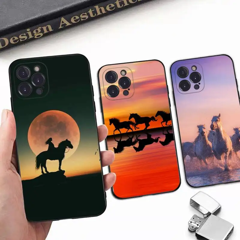 

Horse Galloping Horse Phone Case For iPhone 8 7 6 6S Plus X SE 2020 XR XS 14 11 12 13 Mini Pro Max Mobile Case