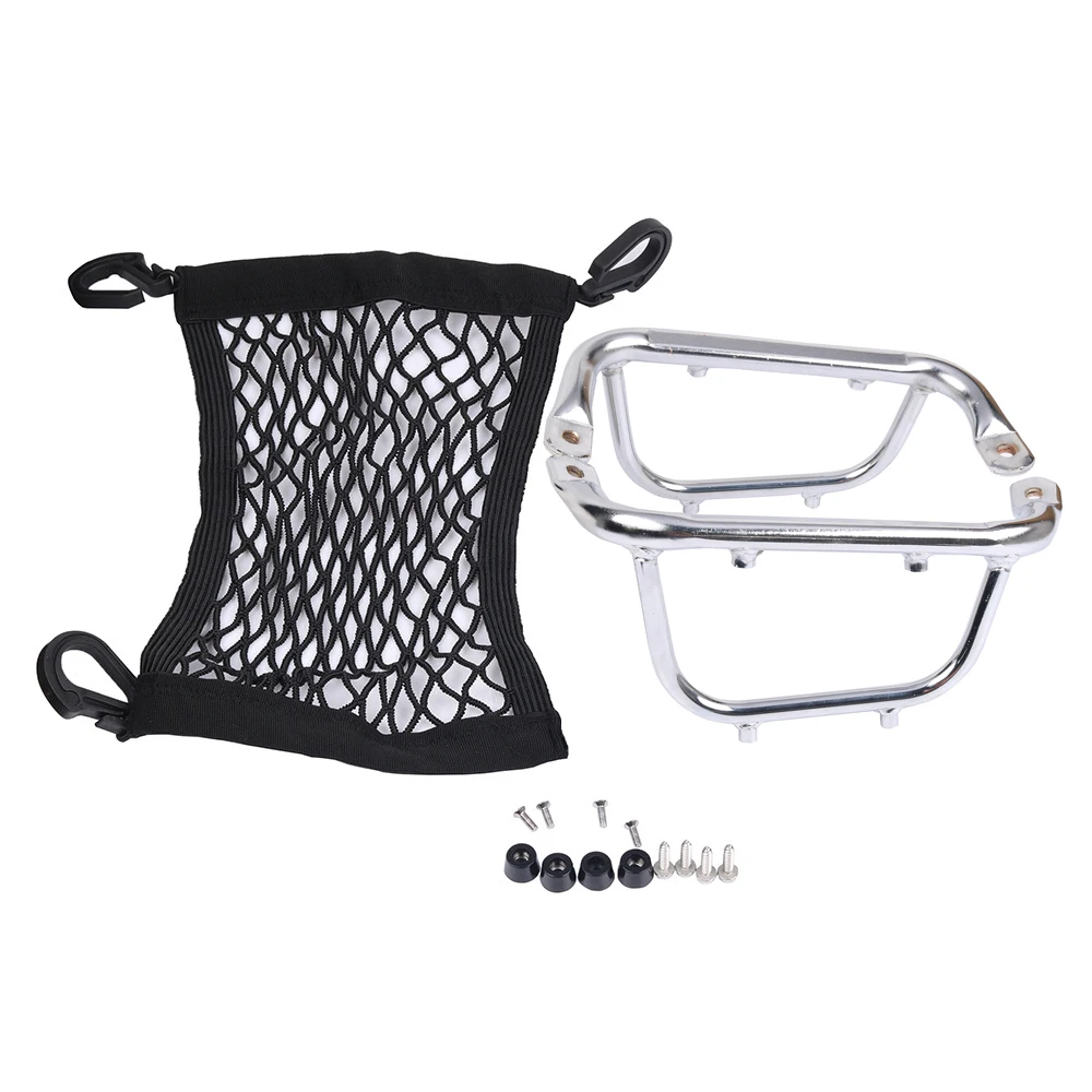 

Motorcycle Foot Pedal Holder Luggage Battery Rack Bracket Net Bag for VESPA Sprint Primavera 150 125 2013-2020 Chrome