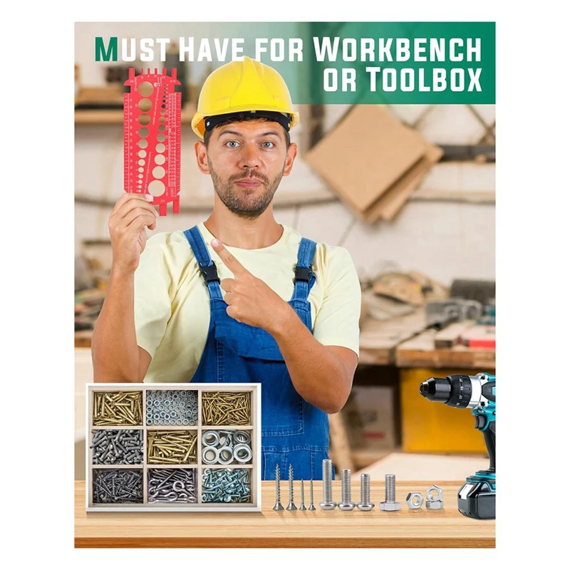 Измеритель болтов (метрические и SAE) измеритель для быстрого определения размера