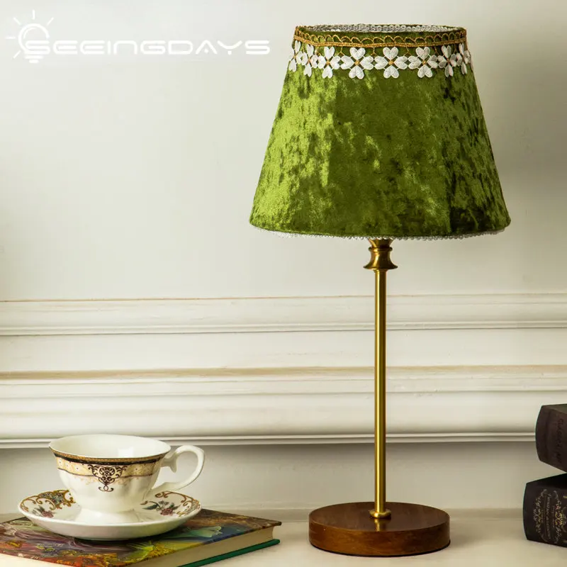 

Free Shipping Modern Simple Retro Romantic Copper Table Lamp for Bedroom Living Room Bedside Lamp Study Desk Lamp Home Decor E27