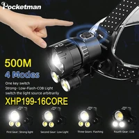 led headlamp xhp199 rechargeable head flashlight xhp90 long range fishing headlight 18650 ir sensor head lamp lights