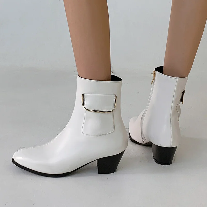 

2022 NEW Ladies Autumn/Winter New European and American Fashion Super High Heels Simple Ankle Boots Square Toe Knight Boots