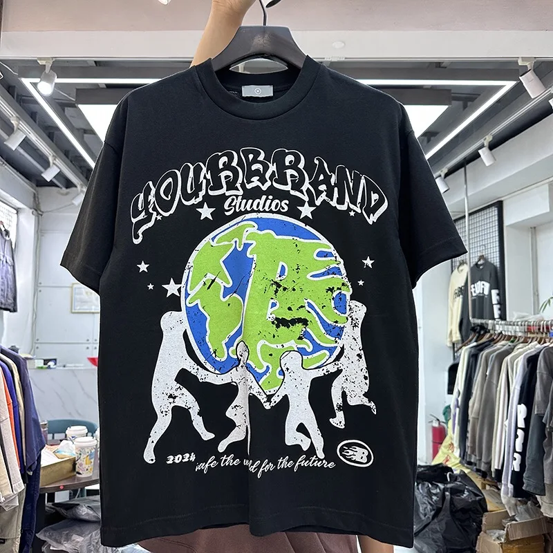 Рубашка с большим принтом