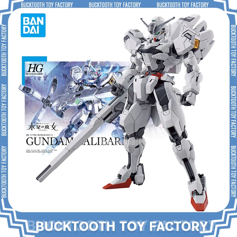 

Original Bandai Gundam Anime Figure The Witch From Mercury Gundam Calibarn Ver. HG 1/144 Mobile Suit Pvc Figures Assembly Toys