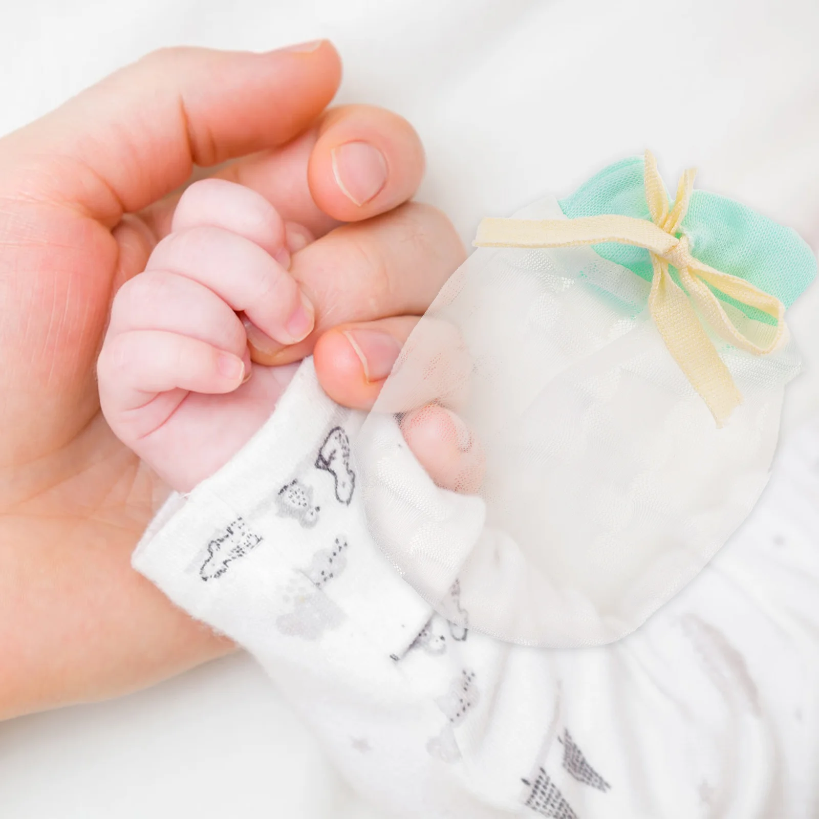 

2 пары, хлопковые перчатки для новорожденных, с защитой от царапин