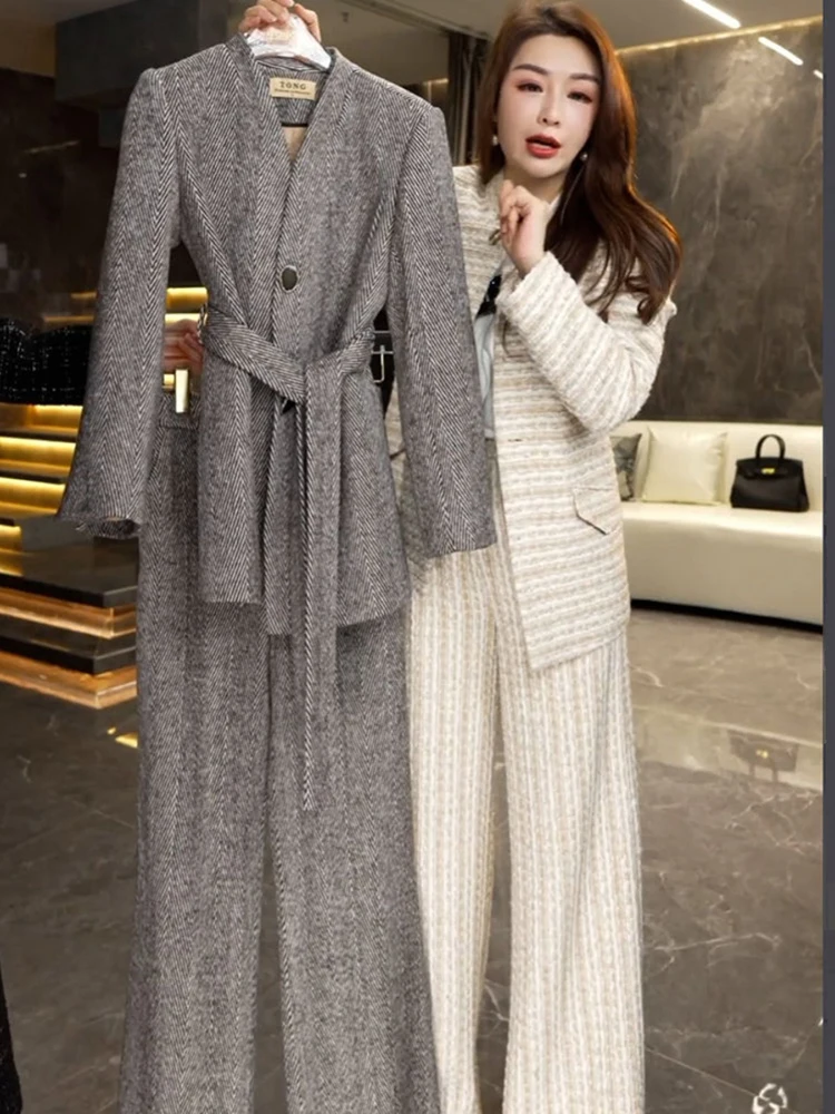 BZVW офисный женский комплект из двух предметов однобортный пиджак с v-образным