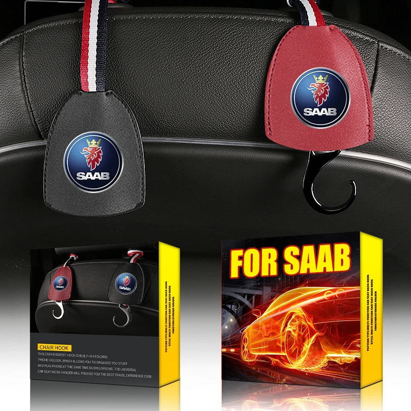 

Автомобильный логотип, новый стиль, крючок для заднего сиденья, вешалка для подголовника, кобура, крючок для SAAB SCANIA 9-3 93 9-5 9 3 9000 9 5