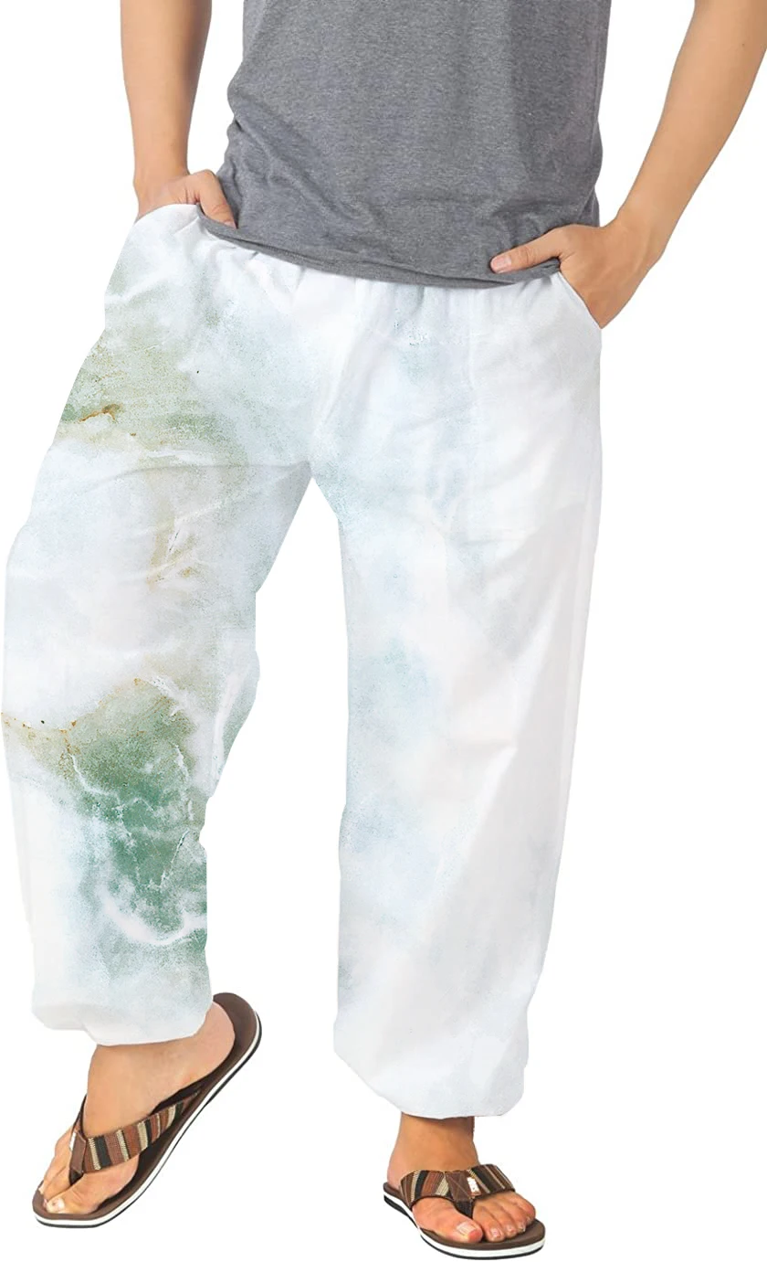 

Yoga Pants Men's Casual Solid Color Baggy Trousers Belly Dance Yoga Harem Pants Slacks sweatpants Trendy Loose Dance Clothing