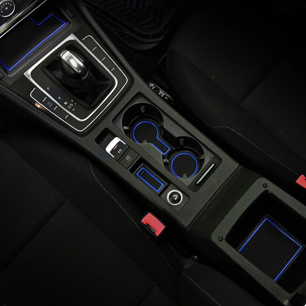 Коврики с пазом для двери автомобиля коврики Volkswagen VW Golf 7 5 MK7 MK7.5 2013-2020 слот дверных