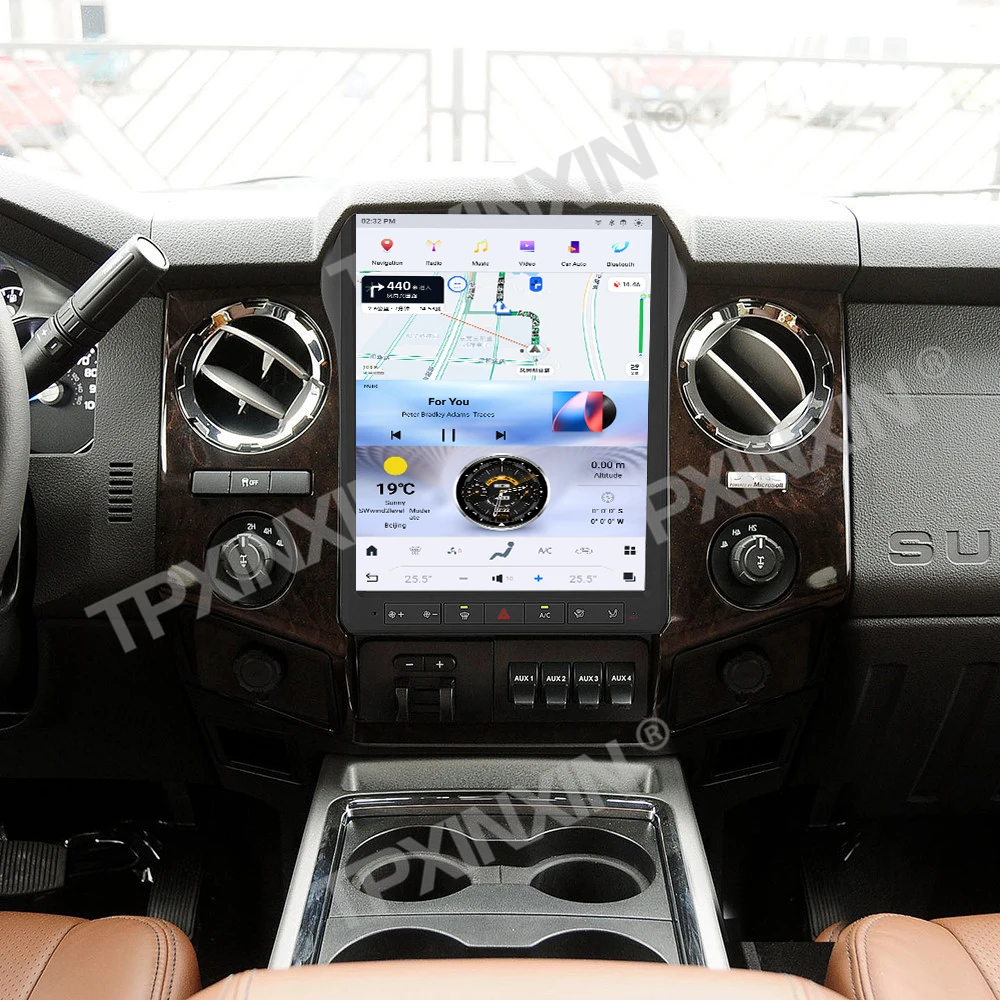 Автомобильный радиоприемник Qualcomm с вертикальным экраном 12 1 дюйма Android 13 для Ford F350