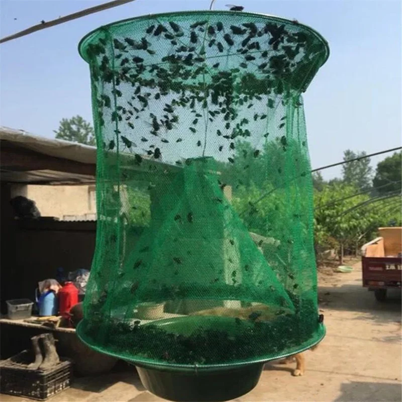 

Reusable Fly Catcher Killer Cage Net Trap Pest Bug Catch for Indoor or Outdoor Family Farms Restaurants