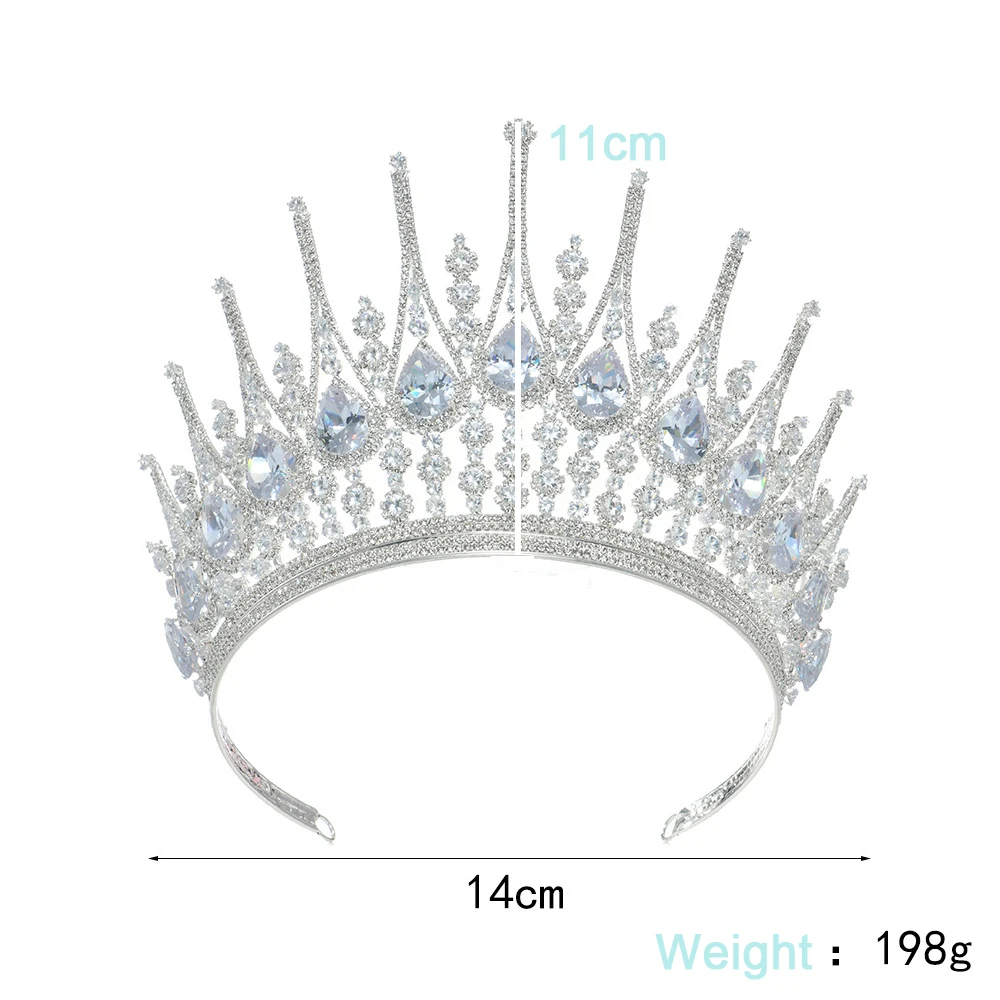Levery Zircon Wedding Big Tiaras Crowns