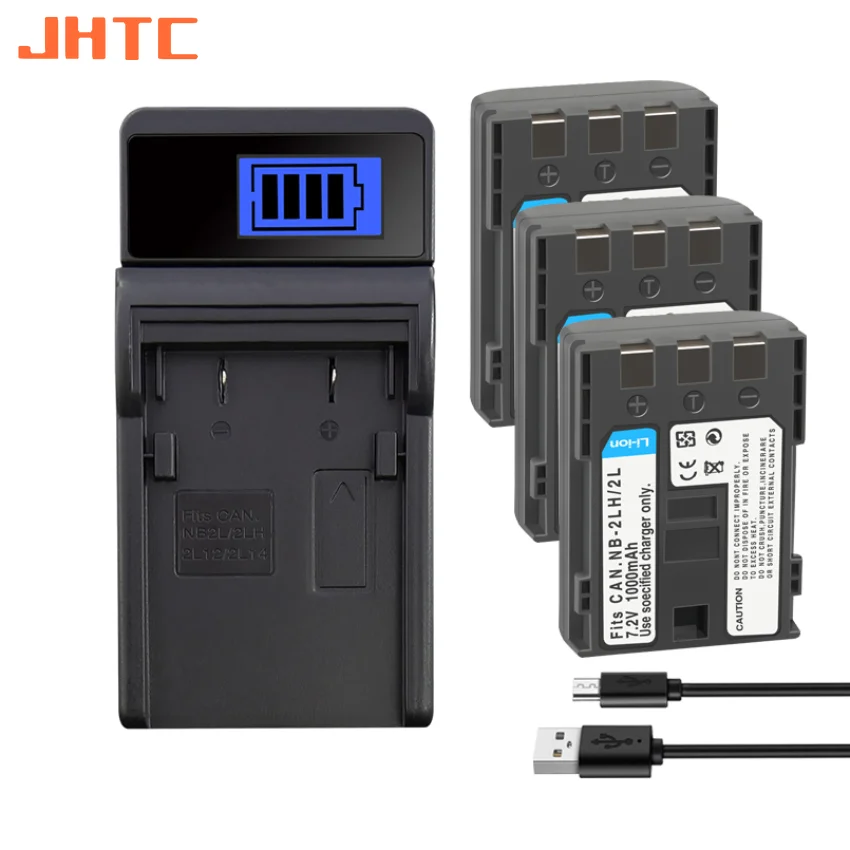 

NB-2L NB-2LH Battery Charger for Canon Rebel XT XTi 350D 400D G9 G7 S80 S70 S30 S40 S45 S50 S60 1000mAh NB 2LH Camera Batteries