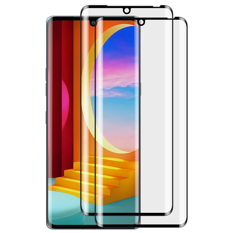 2Pcs 3D Full Cover Curved Screen Protectors For LG Velvet G9 5G For LG Velvet LG Wing 5G Tempered Glass Protective Film