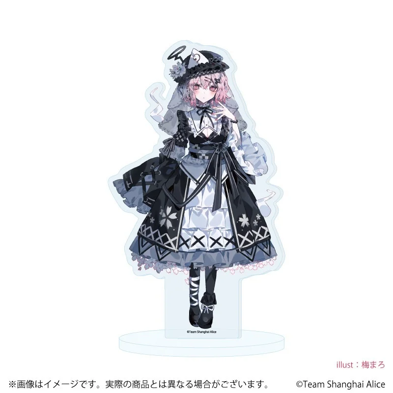 Фото Акриловая подставка 15 см с персонажами Marisa Sakuya, Youmu Yuyuko, Reimu, Alice в готическом лолита-костюме, по мотивам Touhou Project, аниме-коллекционный подарок для рабочего стола №5