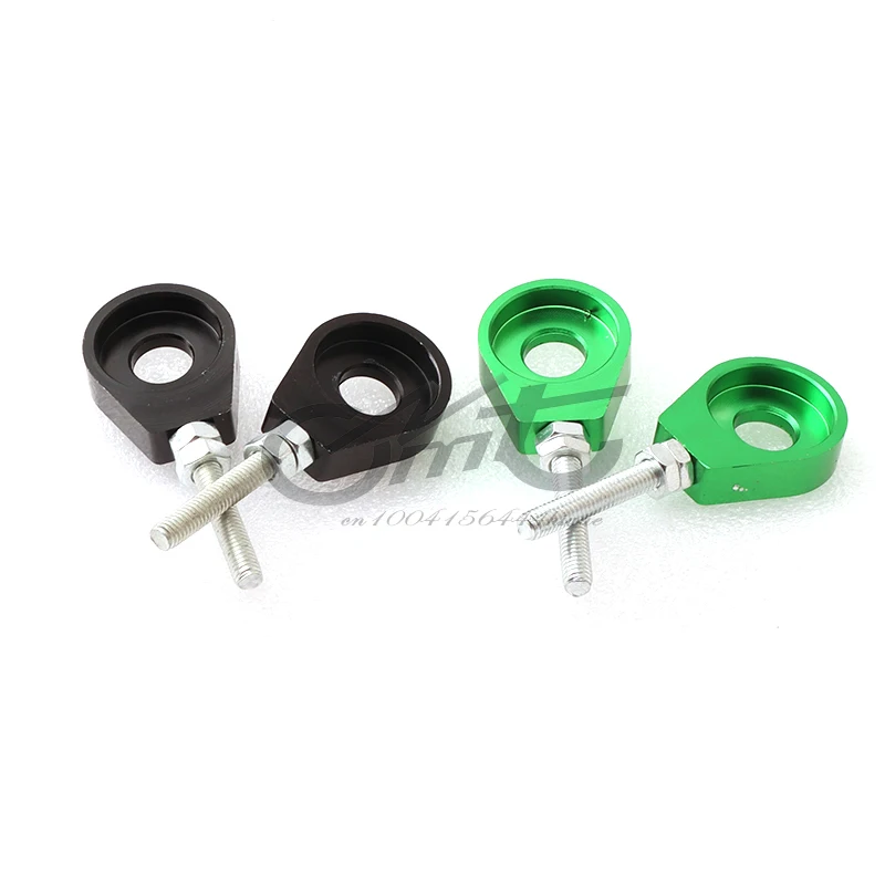 

110cc 125cc 140cc Aluminum Chain Tensioner Adjuster Dirt Bike Pit ATV Motorcycle Scooter 12mm Rear Wheel axle hole
