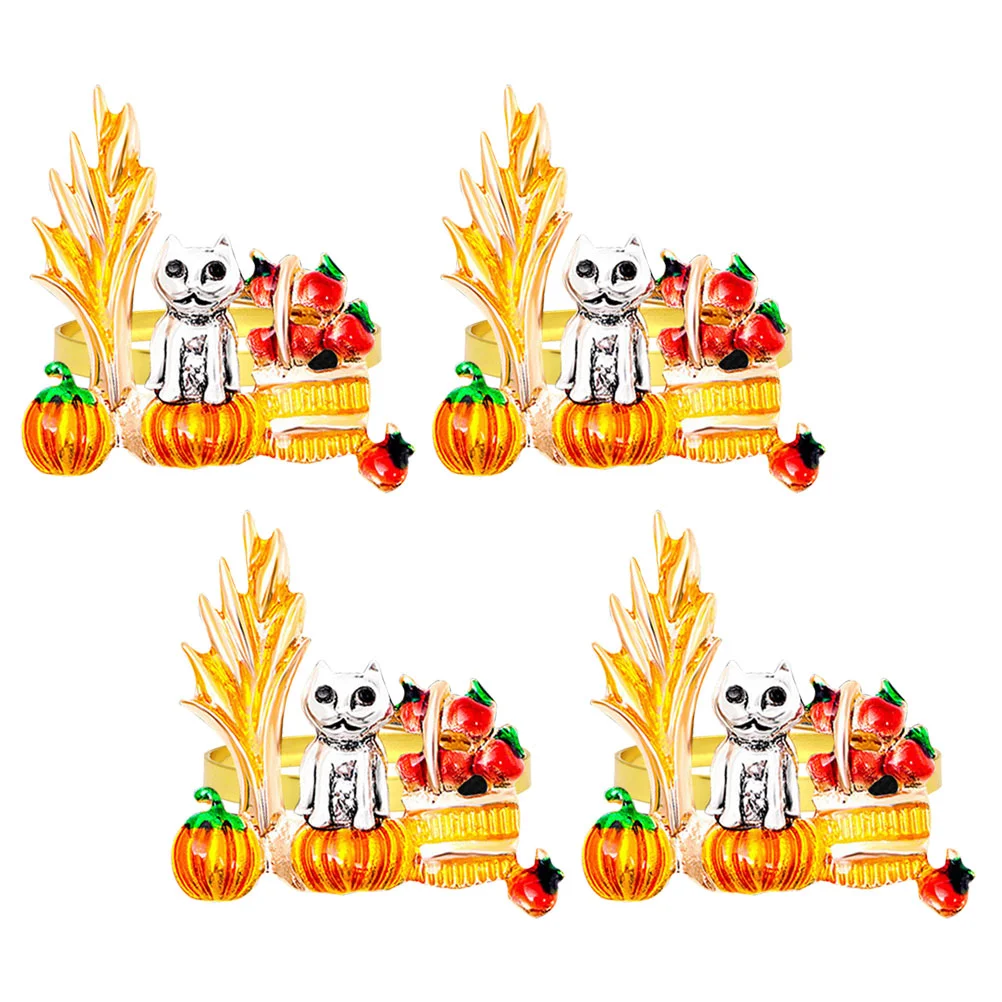 

Pumpkin Napkin Buckle Banquet Rings Buckle Hotel Thanksgiving Pumpkin Napkin Buckle