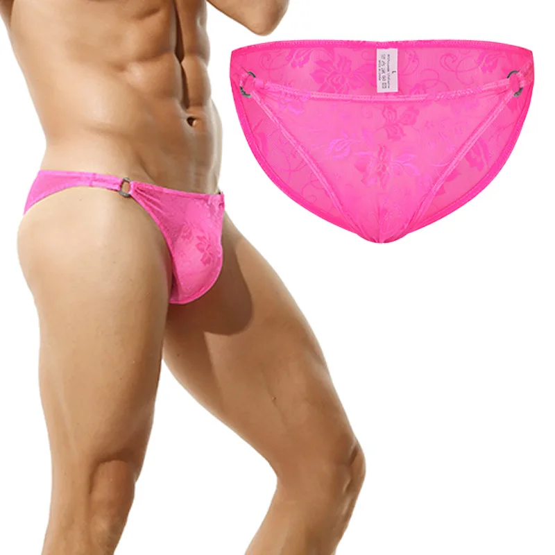 New Mesh Sexy Men's Underwear Briefs Underpants Breathable Lace Mens Briefs Bikini Gay Underwear Male