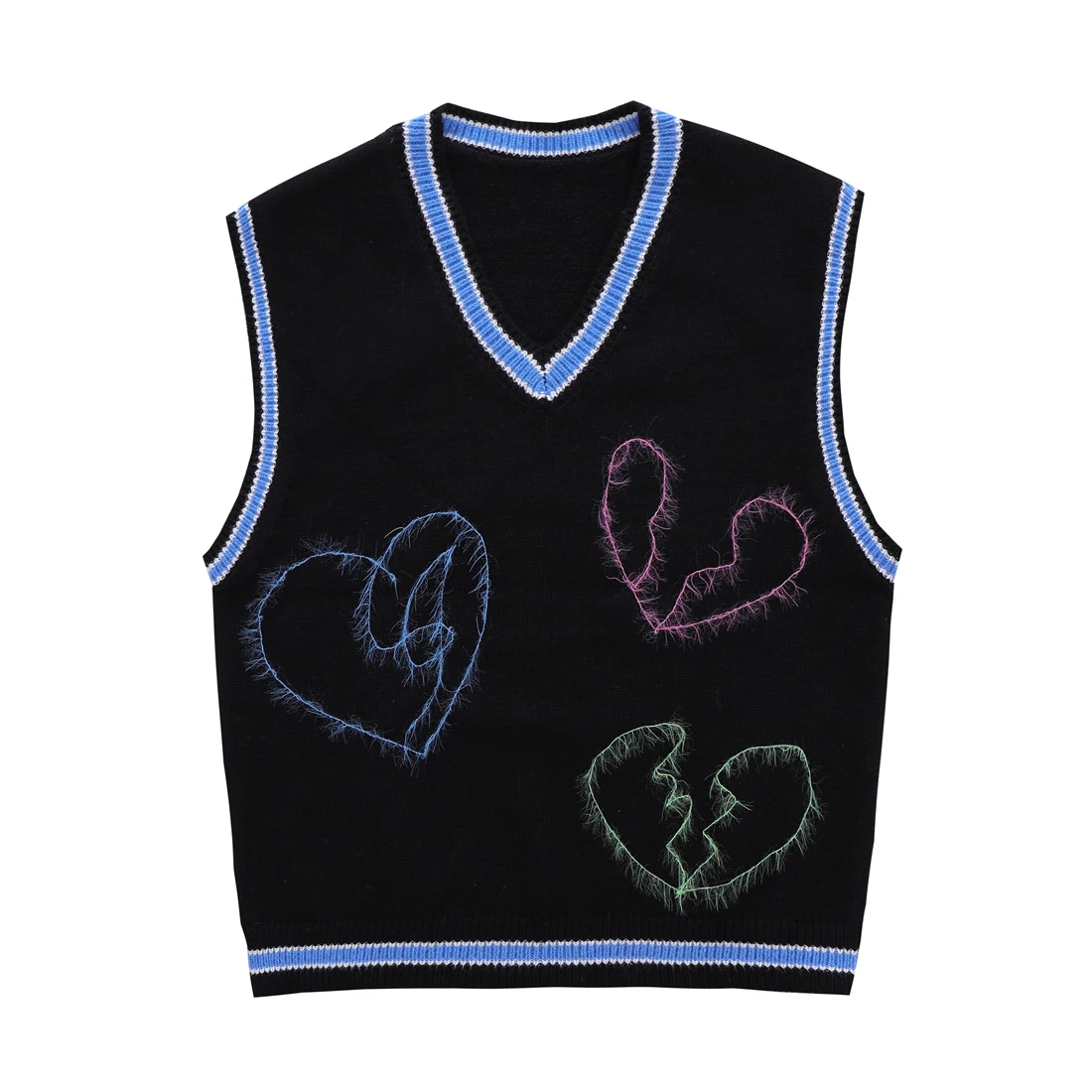 

Женский Жаккардовый трикотажный жилет с V-образным вырезом