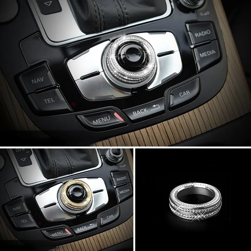 

Crystal Style Center Gear Shift Control Switch Case Cover Trim Car Interior Accessories For Audi Q5 09-2017