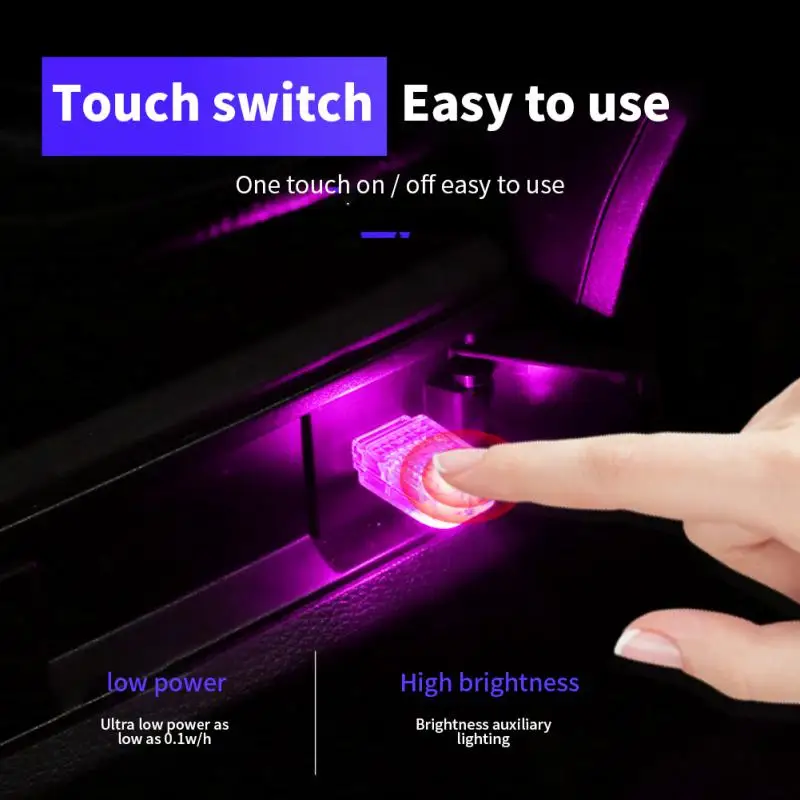 

Car Mini USB LED Atmosphere Lights Car Decorative Lamp Emergency Lighting Auto Interior Car Light LED Music Rhythm Light