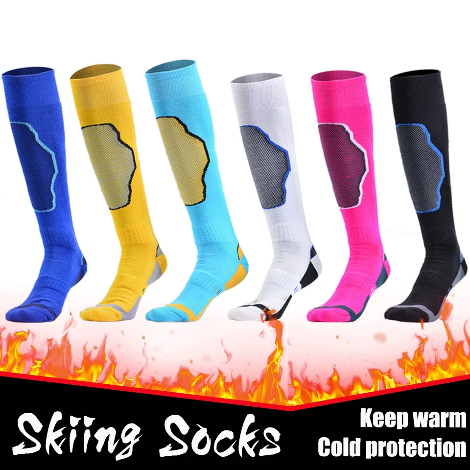 

Winter Thicken Warm Sport Long-tube Socks Men Women Terry Thick Bottom Non-slip Skin-friendly Mountaineering Hiking Ski Stocking