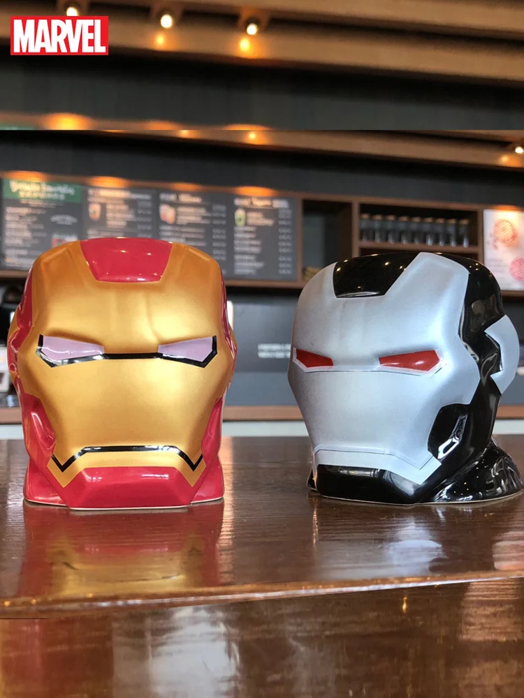 

Disney mug, Marvel Iron Man ceramic mug with lid and spoon, heat resistant high capacity coffee mug, milk mug, drinking mug