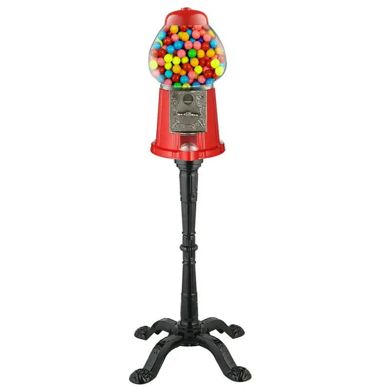 

2023 New 15" Vintage Candy Gumball Machine & Bank with Stand by