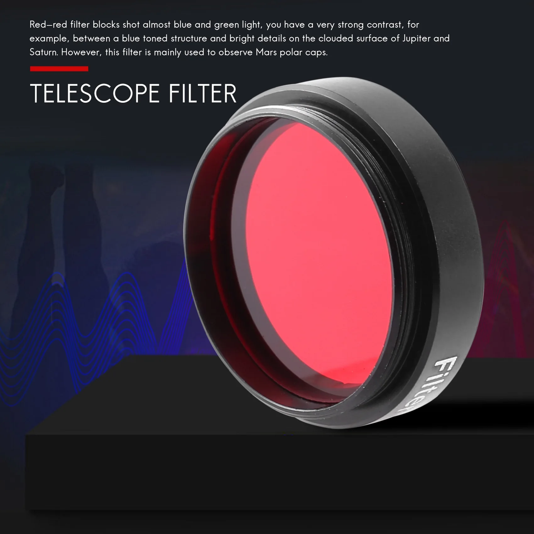 Набор цветных астрономических фильтров 1 25 дюйма (6 шт.) для телескопов линз планет