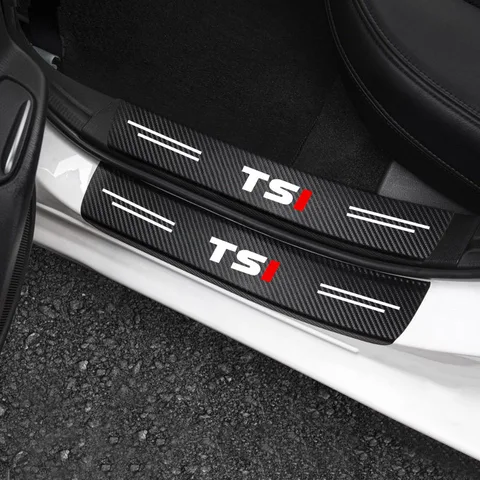 Углеродная наклейка на порог для Volkswagen VW TSI TDI APR Polo 5 6 Bora Jetta Passat B5 Golf 7 MK5 Beetle 3B Tiguan