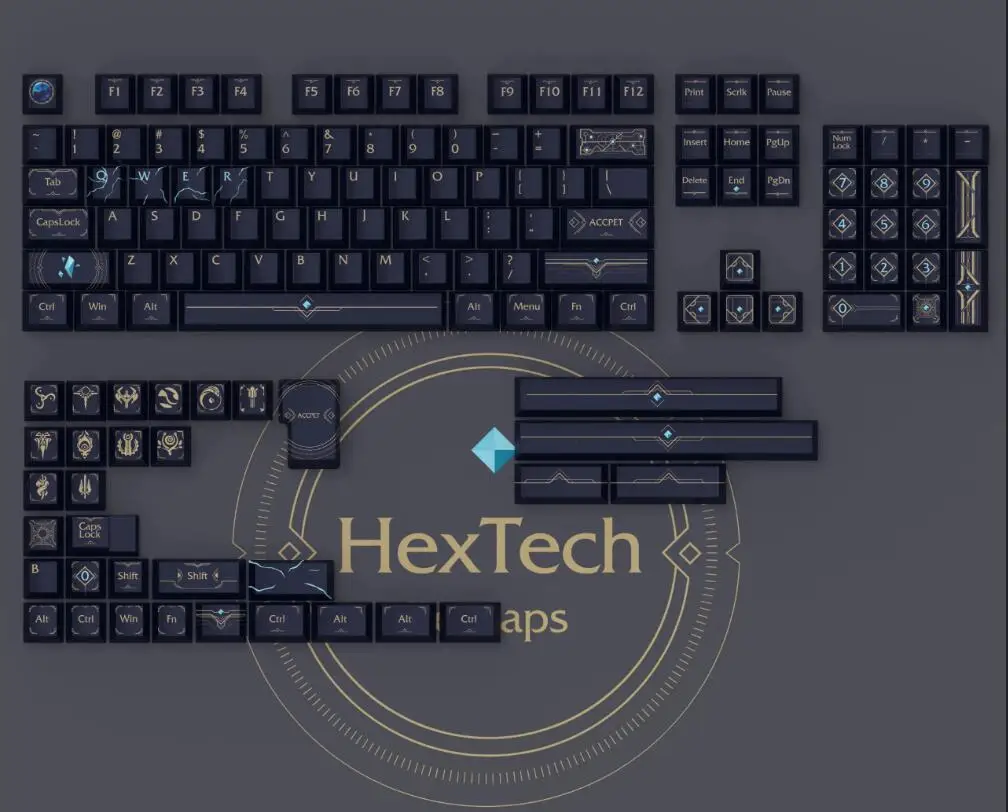 MiFuny Hex-tech тематические колпачки для клавиш PBT Cherry Profile Keycap киберспорта на заказ
