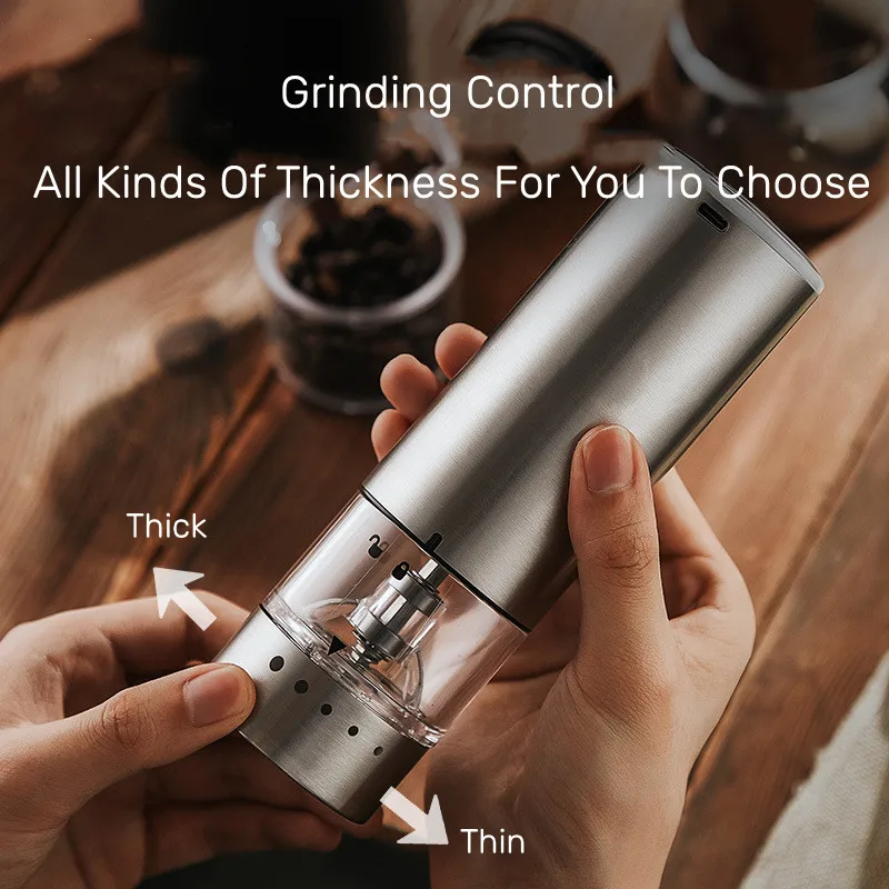 

Портативная Автоматическая электрическая кофемолка из нержавеющей стали, мини-кофемолка, Многофункциональные кухонные аксессуары