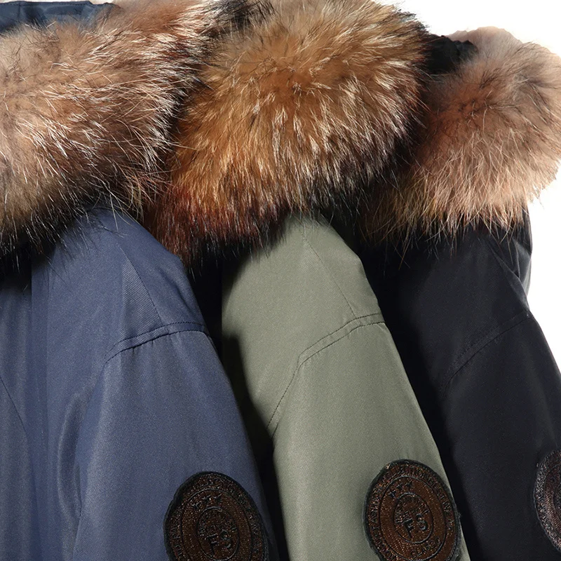 Down Jacket For Men In Winter, Medium Long, Thick, Warm, White Duck  Cold Proof Clothing For The Middle-Aged And Elderly, Elderl