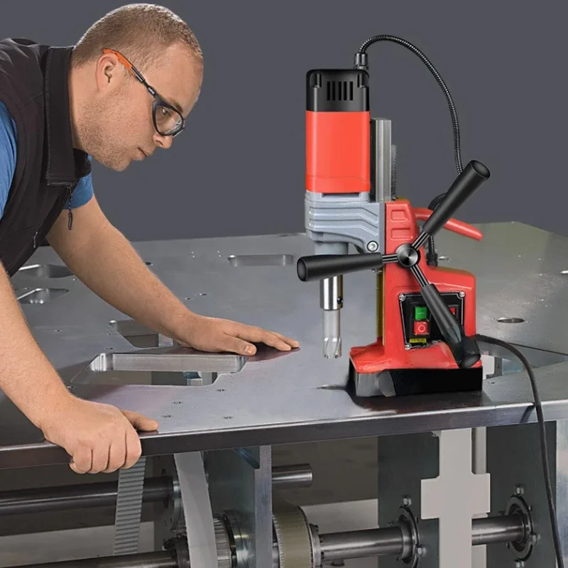 Электрический магнитный сверлильный станок 1350 Вт 16 мм 11500N Mag Настольная буровая